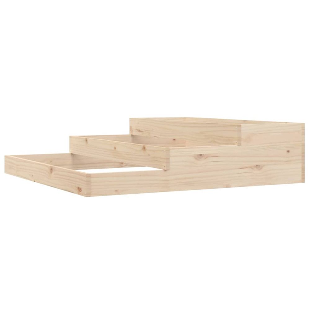 Jardinière d'extérieur 107x107x27 cm bois massif de pin