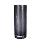 Mica decorations vase estelle - 11.5x11.5x31 cm - verre - noir