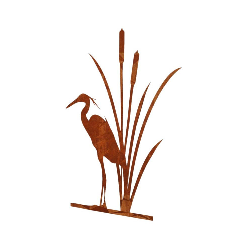 Heron à planter en méral 49 x 83 cm