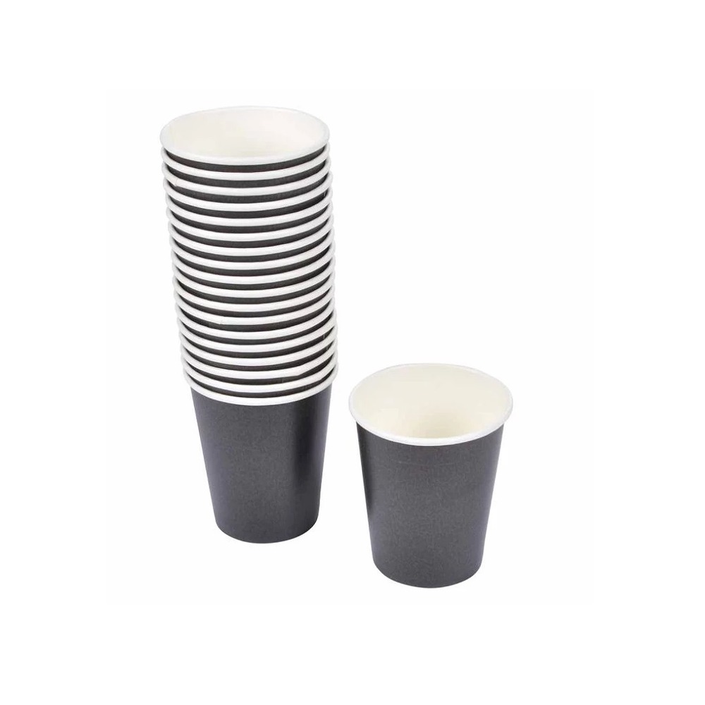 Lot de 20 gobelets en carton noir