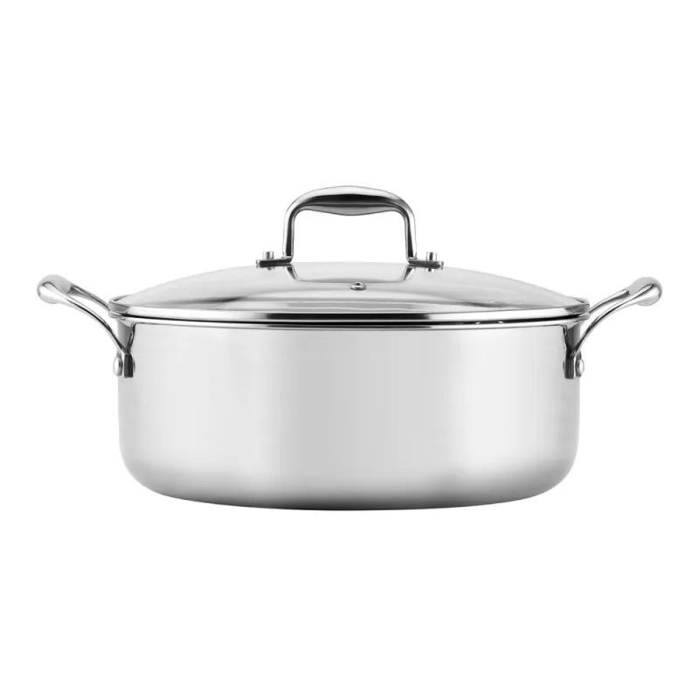 Faitout ø 28 cm lumia tri-ply 2,5mm acier 18/10 avec couvercle