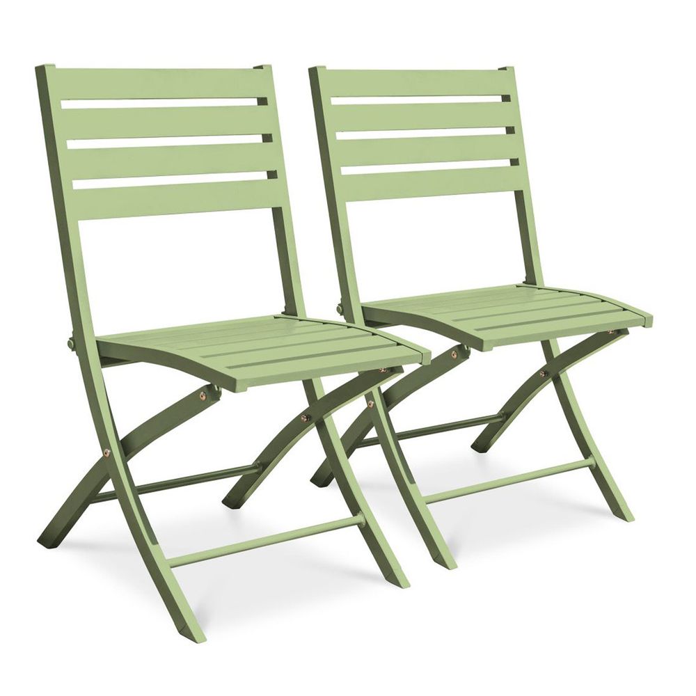 Lot de 2 chaises de jardin pliantes 