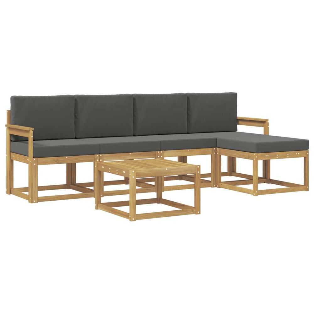 Ensemble de canapés d'extérieur 6 pc blanc et anthracite