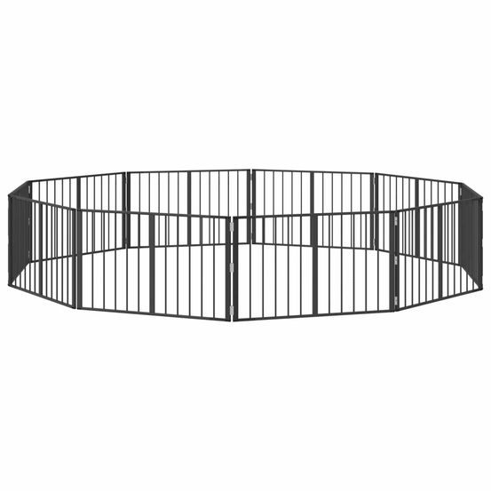Porte pour chien 10 pc noir 100 x 60 cm acier galvanisé