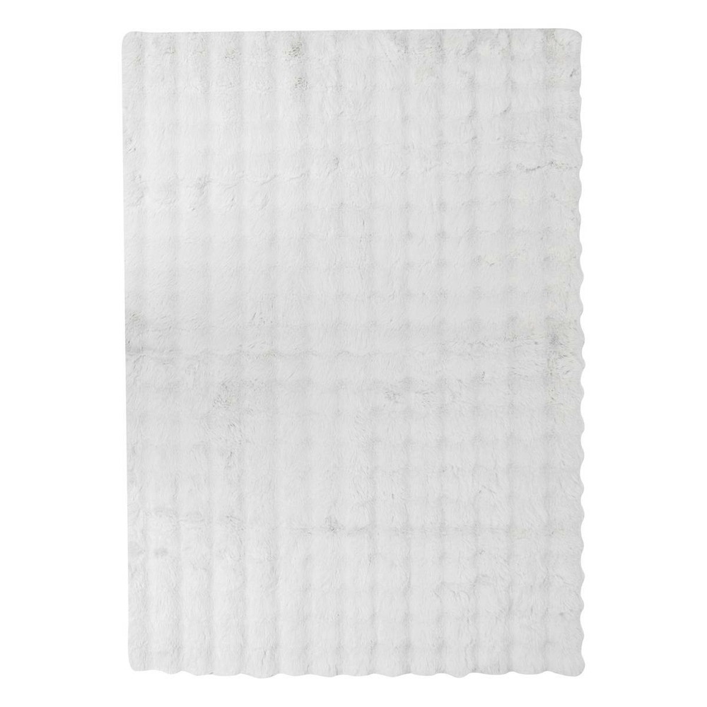 Tapis fausse fourrure 3d zephy blanc 170x120cm