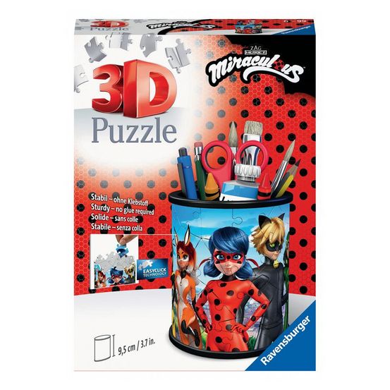 Pot a crayons puzzle 3d - miraculous