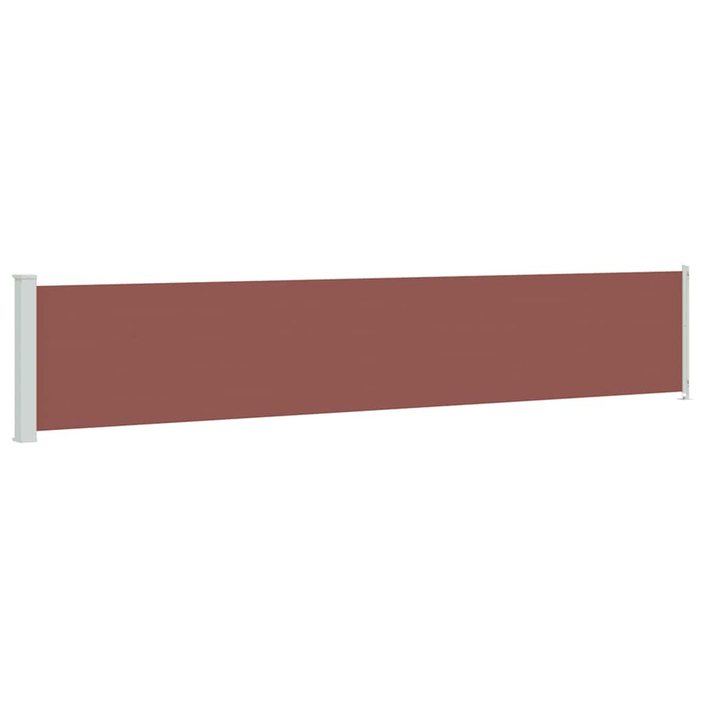 Auvent latéral rétractable de patio 117x600 cm marron