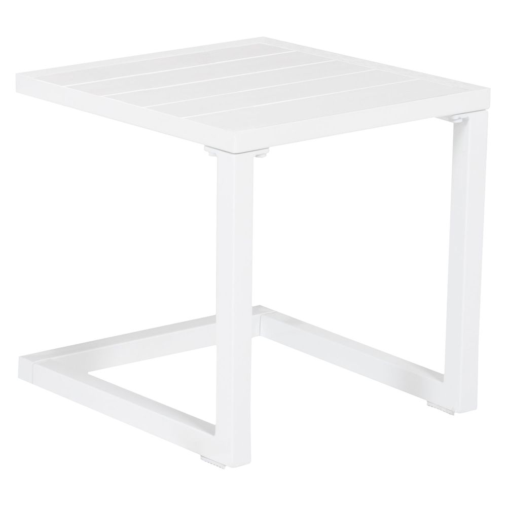 Table d'appoint barbados en aluminium blanc