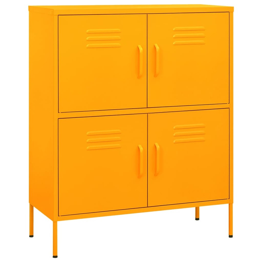 Armoire de rangement jaune moutarde 80x35x101,5 cm acier
