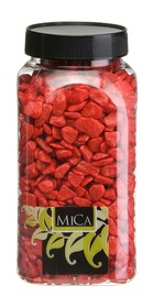 Mica decorations sable cailloux et coquillages steentjes - 1x1x20 cm - pierre - rouge