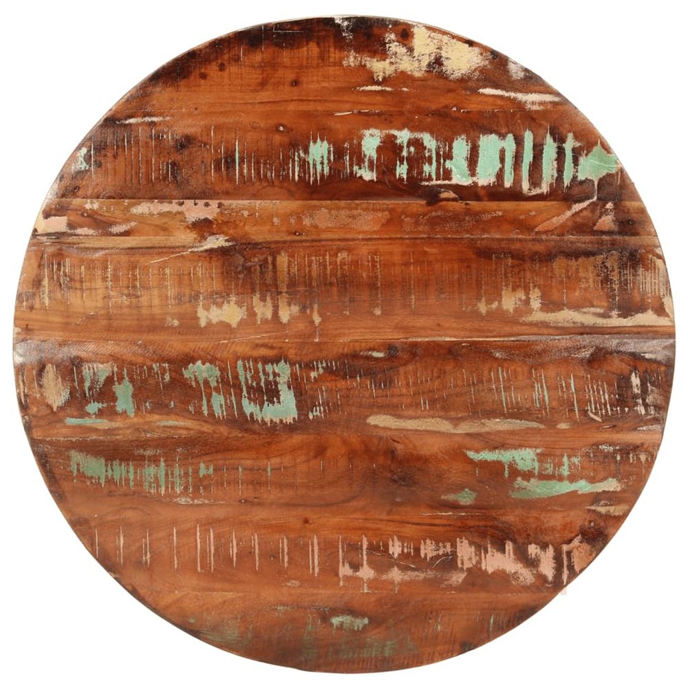 Dessus de table ø 90x2,5 cm rond bois massif de récupération