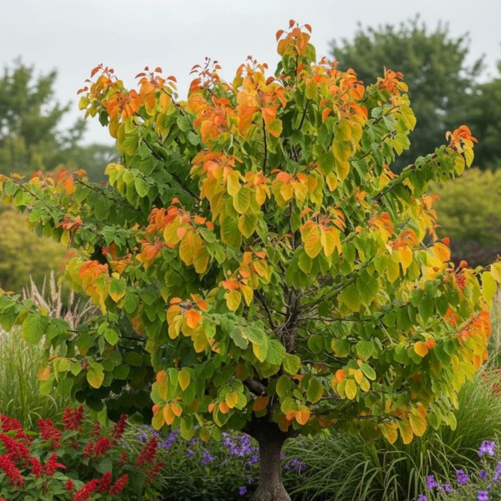 Cercis du canada the rising sun, arbre de judée, gainier du canada pot de 15l - baliveau