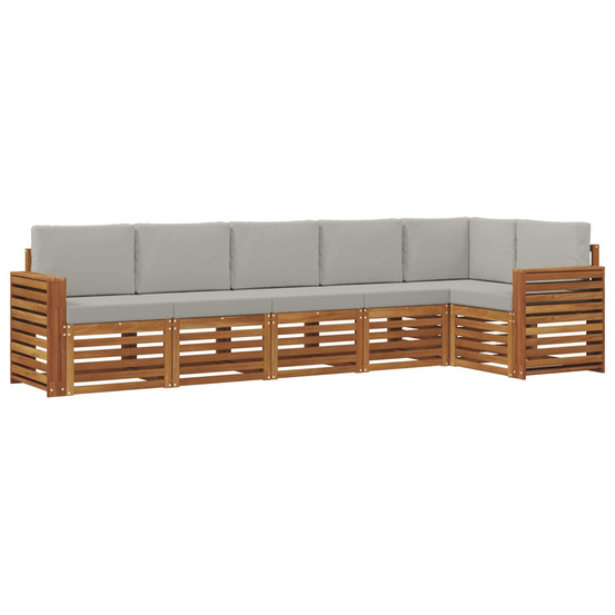 Ensemble de canapé d'angle 6 pcs gris naturel et clair