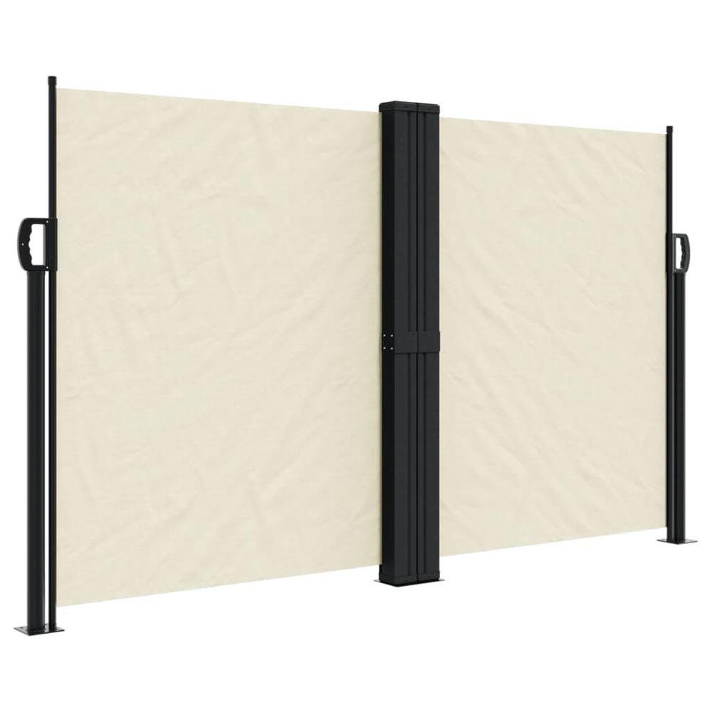 Auvent latéral rétractable crème 140x1200 cm