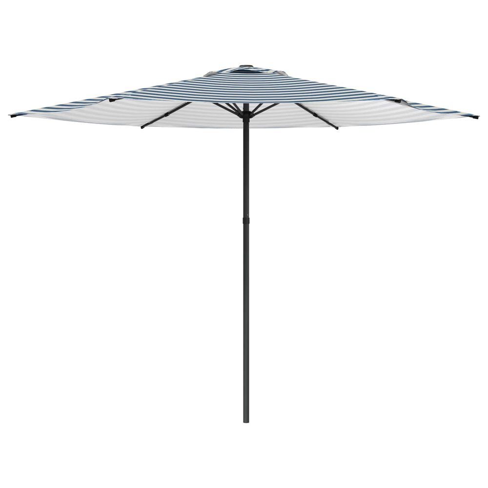 Parasol de jardin rectangulaire 3 x 3 m polyester bleu et blanc