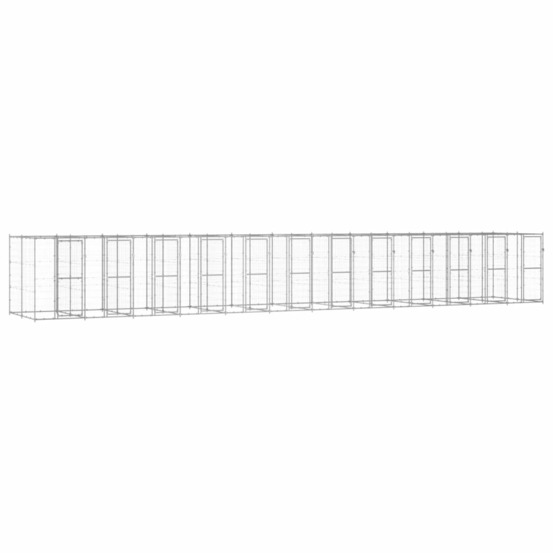 Chenil extérieur acier galvanisé 29,02 m²