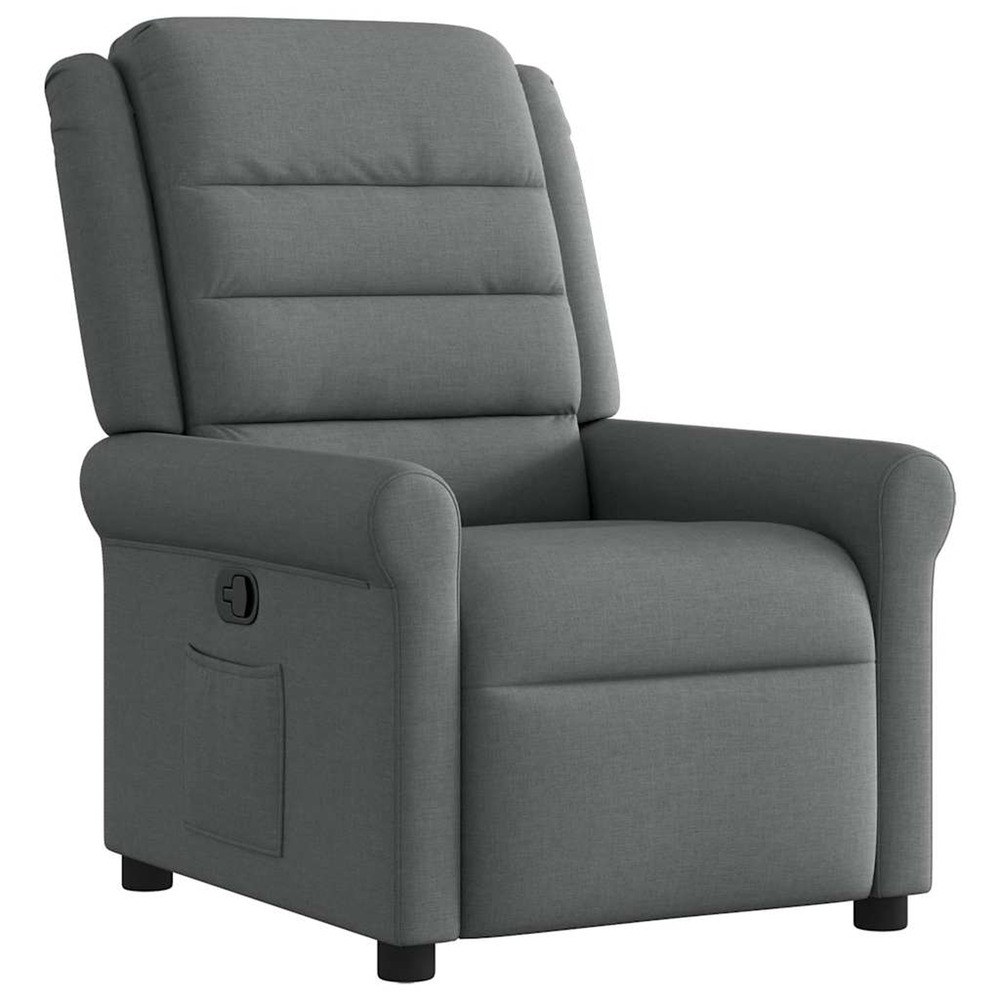 Fauteuil inclinable gris foncé tissu