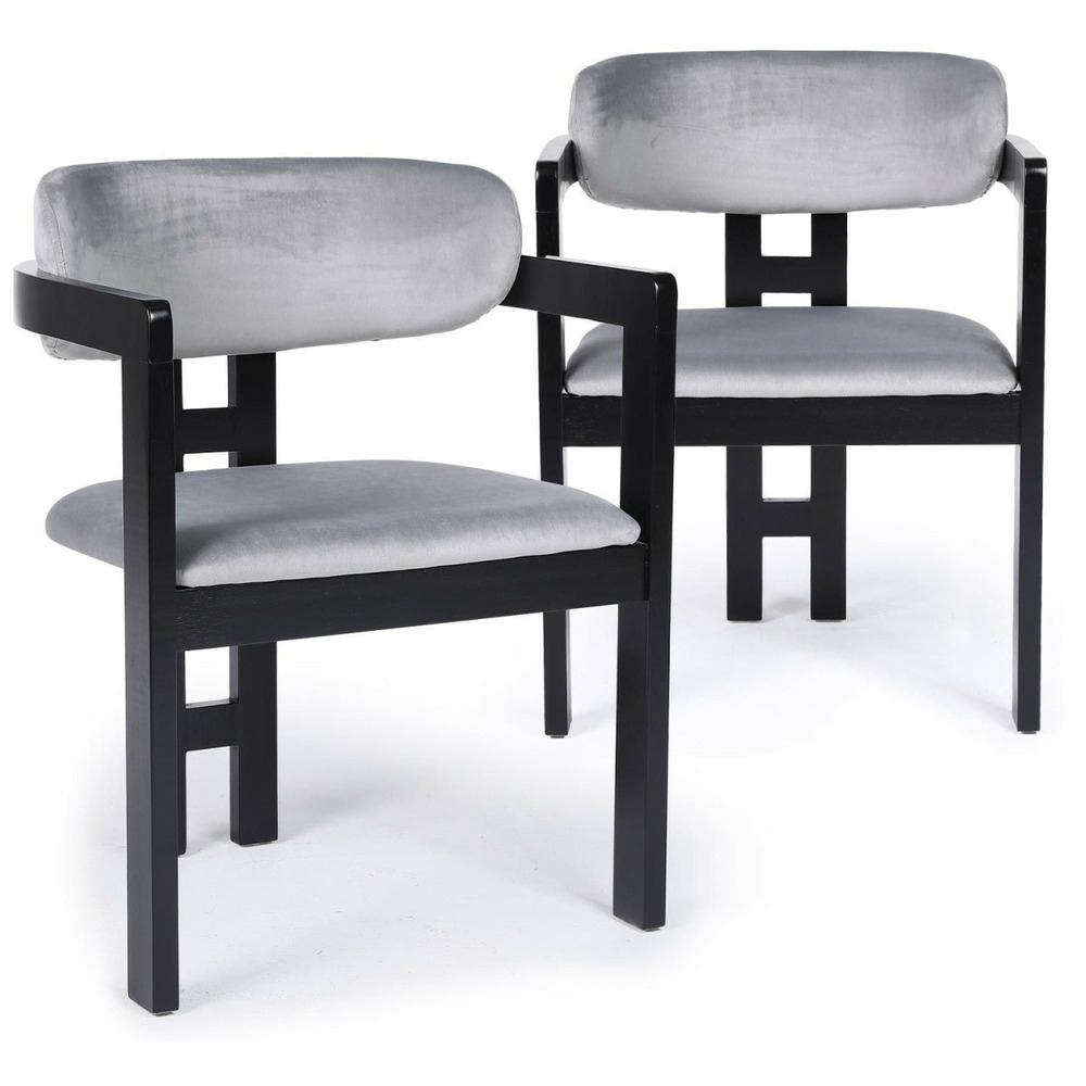 Lot de 2 chaises en velours 