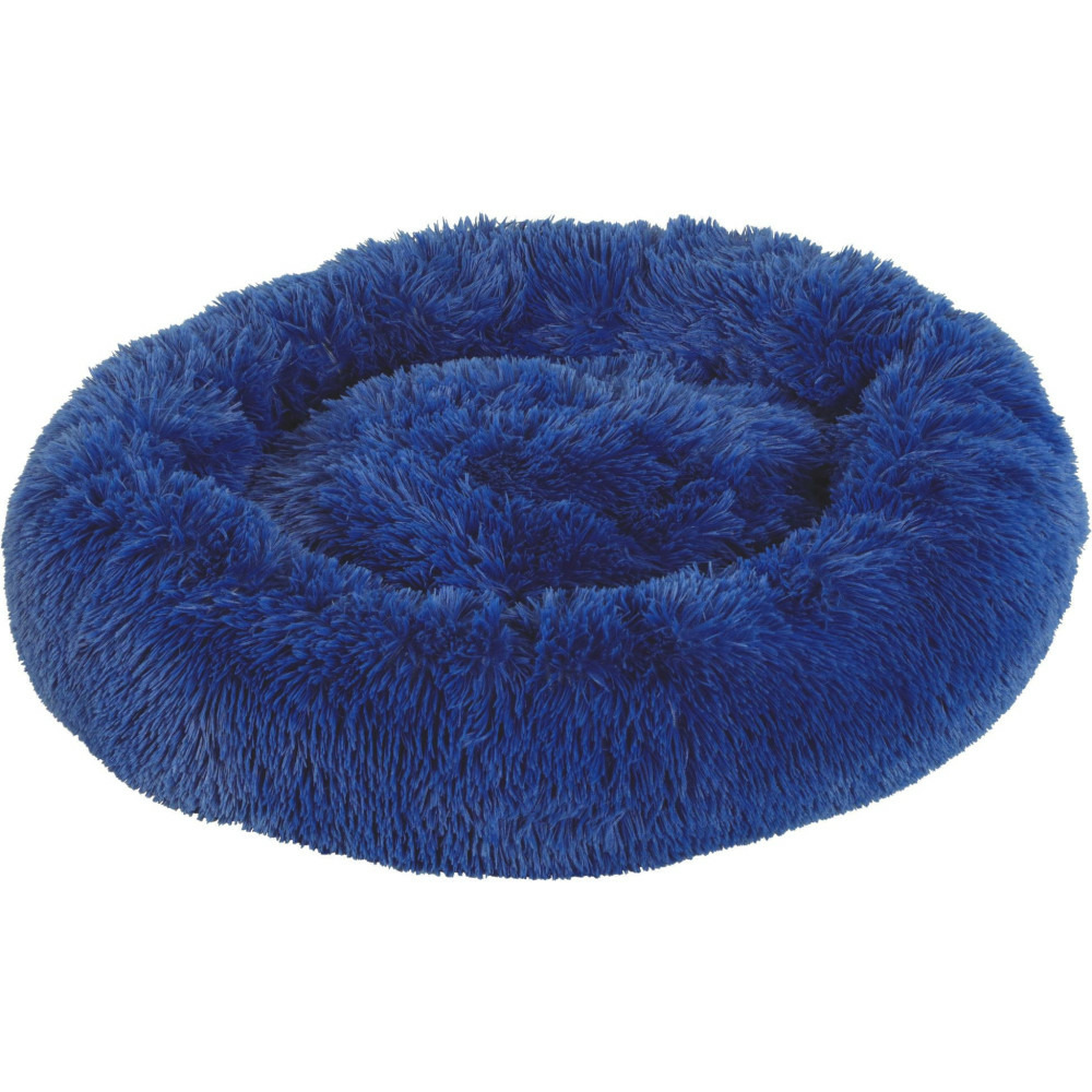 Coussin noé ø 60 cm bleu a poils longs pour petits chiens ou chats.