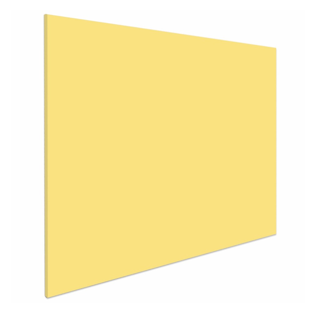 Tableau blanc sans cadre - 60x90 cm - jaune doux