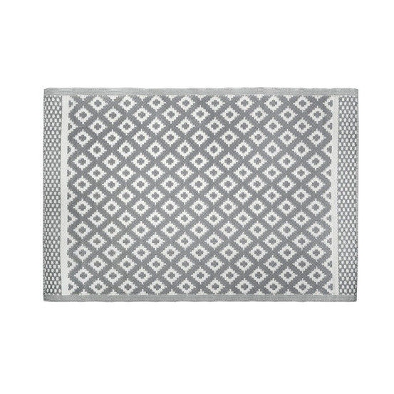 Tapis d'extérieur en polypropylène 120 x 180 cm maya - gris