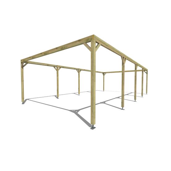 Pergola bois • 10m x 5m • indépendante • cadre simple • livraison comprise