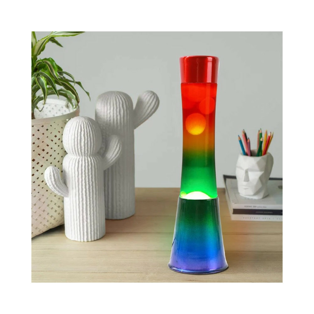 Lampe à lave en verre rainbow