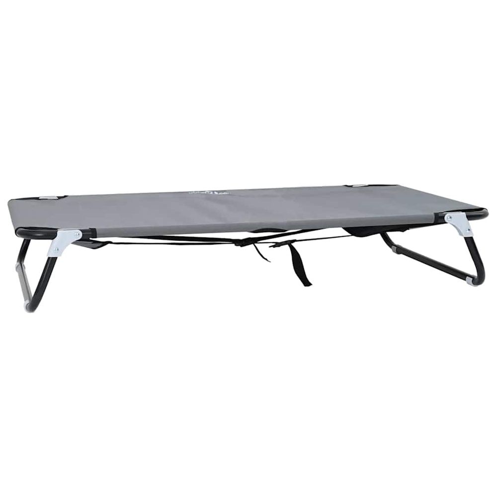 Lit pour chien 90 x 55 x 18 cm acier gris clair