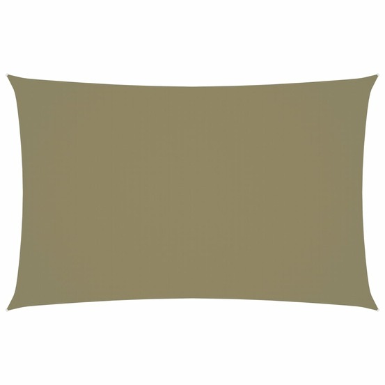 Voile toile d'ombrage parasol tissu oxford rectangulaire 4 x 7 m beige