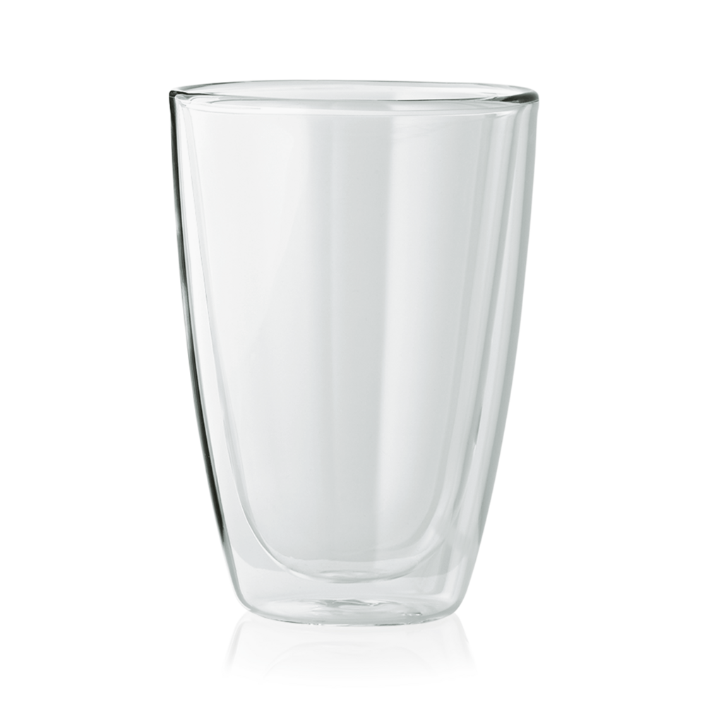 Lot de 2 verres à latte macchiato en verre h 120 mm ø 48 mm - was germany