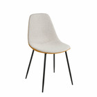 Mica decorations chaise de salle à manger tallos - 43x53x43 cm - pe - beige
