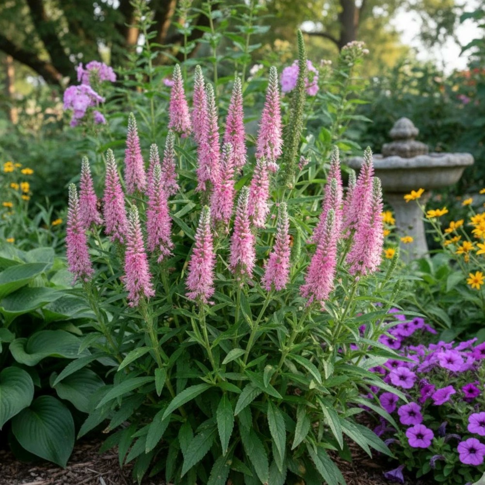 Véronique en épi spicata pink damask lot de 9 godets