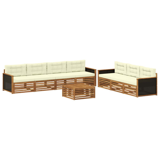Ensemble de canapés d'extérieur 8 pcs naturel et crème