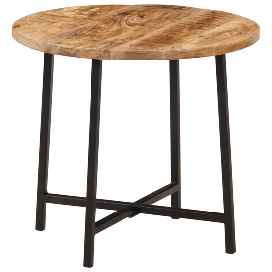Table basse 45x45x40 cm bois de manguier solide et fer