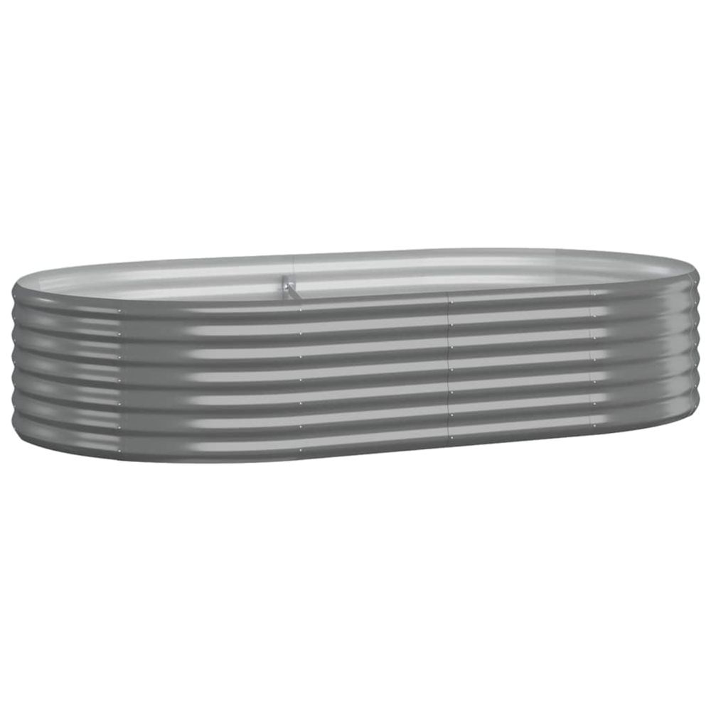 Lit surélevé de jardin acier galvanisé 175x100x36cm gris