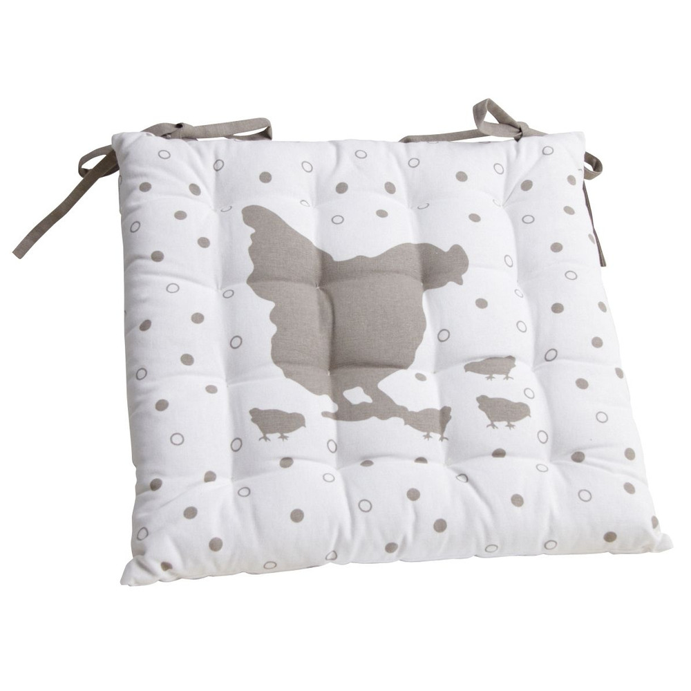 Galette de chaise en coton poule