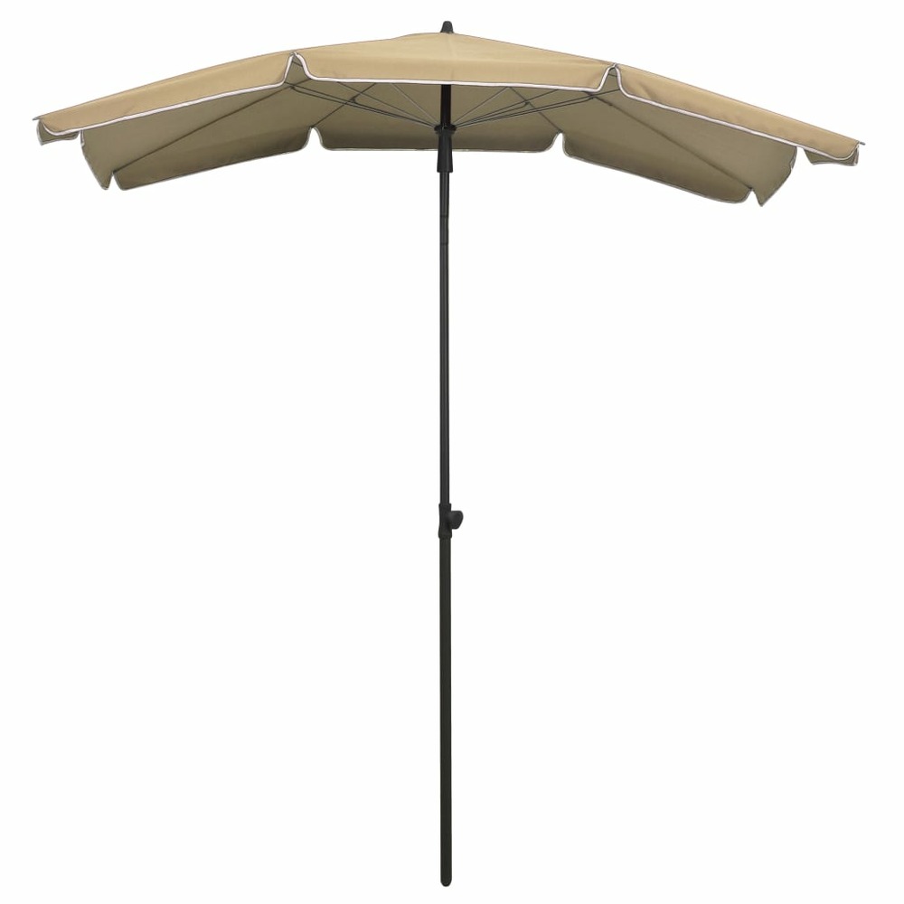 Parasol de jardin avec mât 200x130 cm taupe