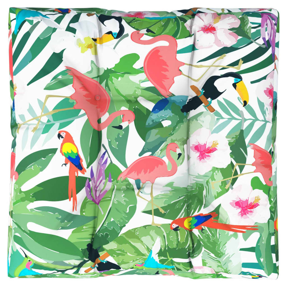 Coussin de palette multicolore 80x80x12 cm tissu