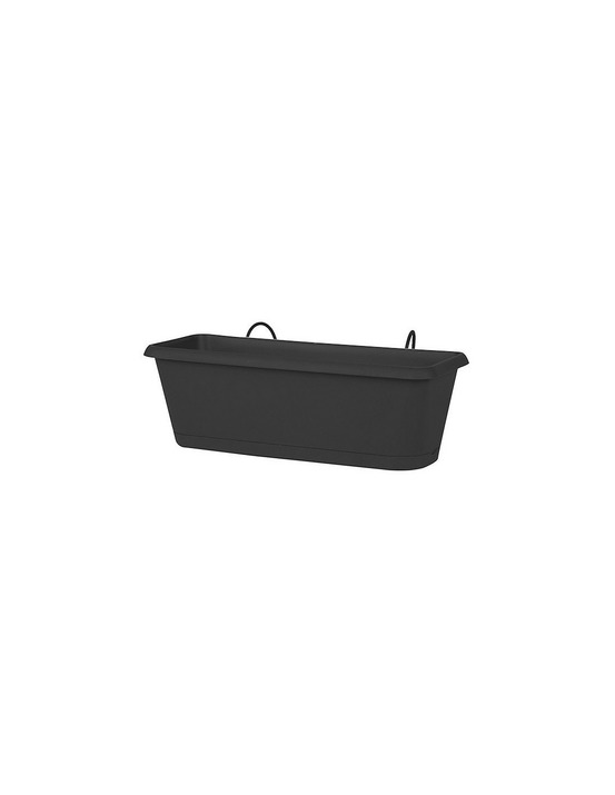 Jardinieres chorus 50cm plateau et suspension incluse gris anthracite - eda