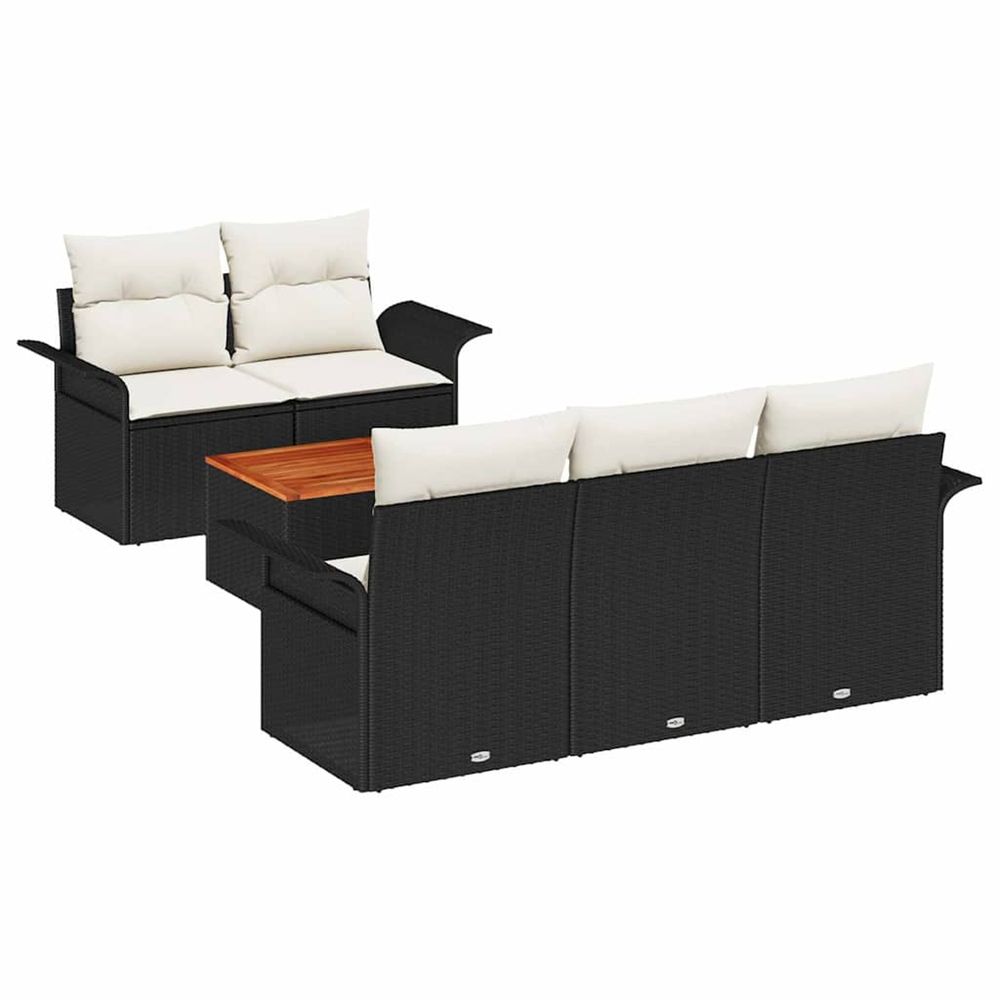 Ensemble de canapé de jardin 6 pc 5-nombre de places