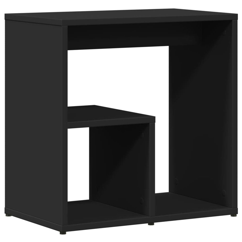 Table d'appoint noir 50x30x50 cm bois d'ingénierie