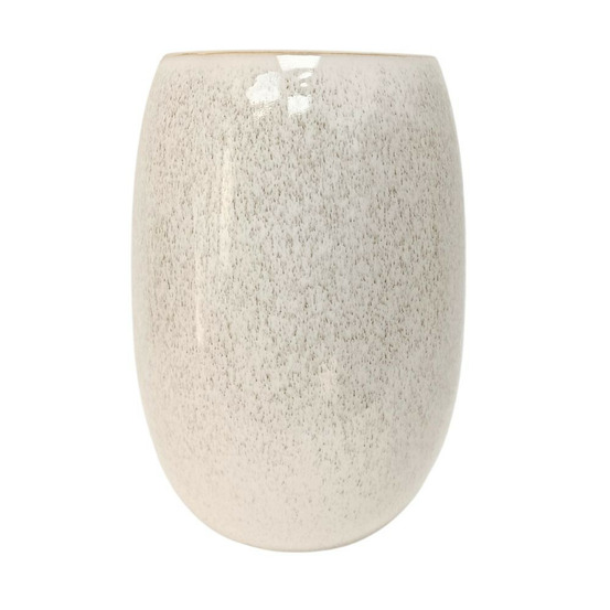 Vase en céramique émaillée marron/beige ø.19,5 x ht.28,5 cm