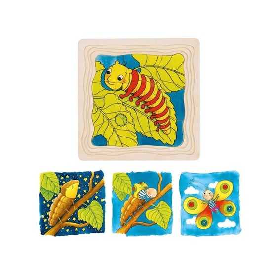 Puzzle en bois métamorphose du papillon