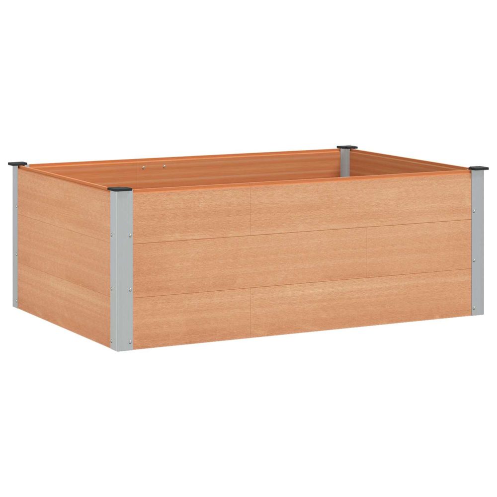 Jardinière surélevée marron 150 x 100 x 54 cm wpc et aluminium