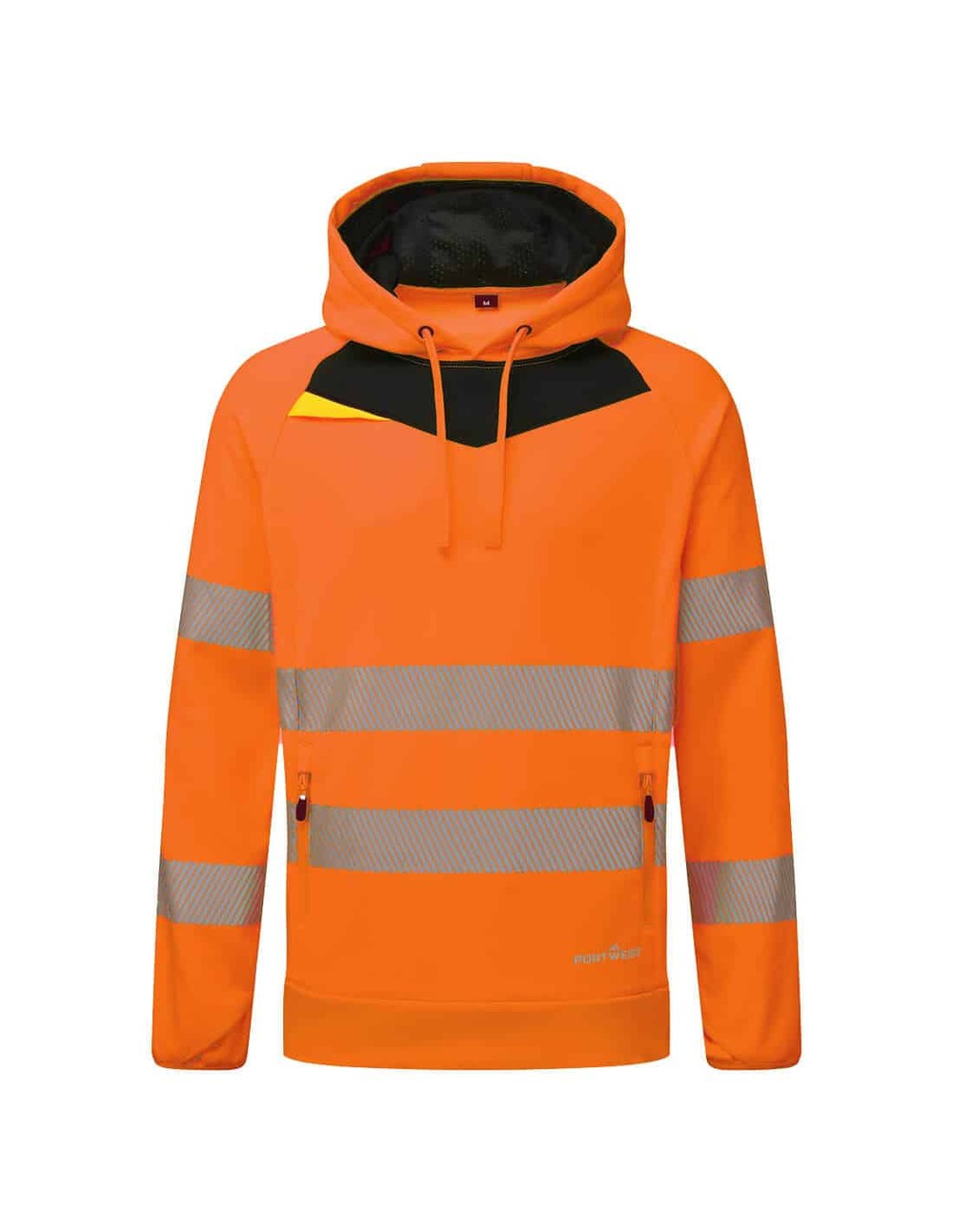 Sweat à capuche dx4 hi-vis - s - orange/noir - portwest