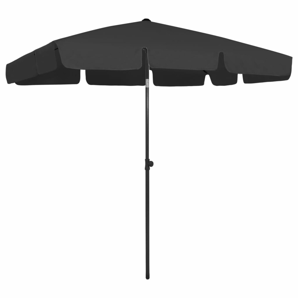 Parasol de plage 200 x 125 cm noir