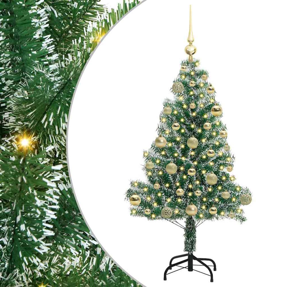 Arbre de noël artificiel floconné de neige avec lumière led