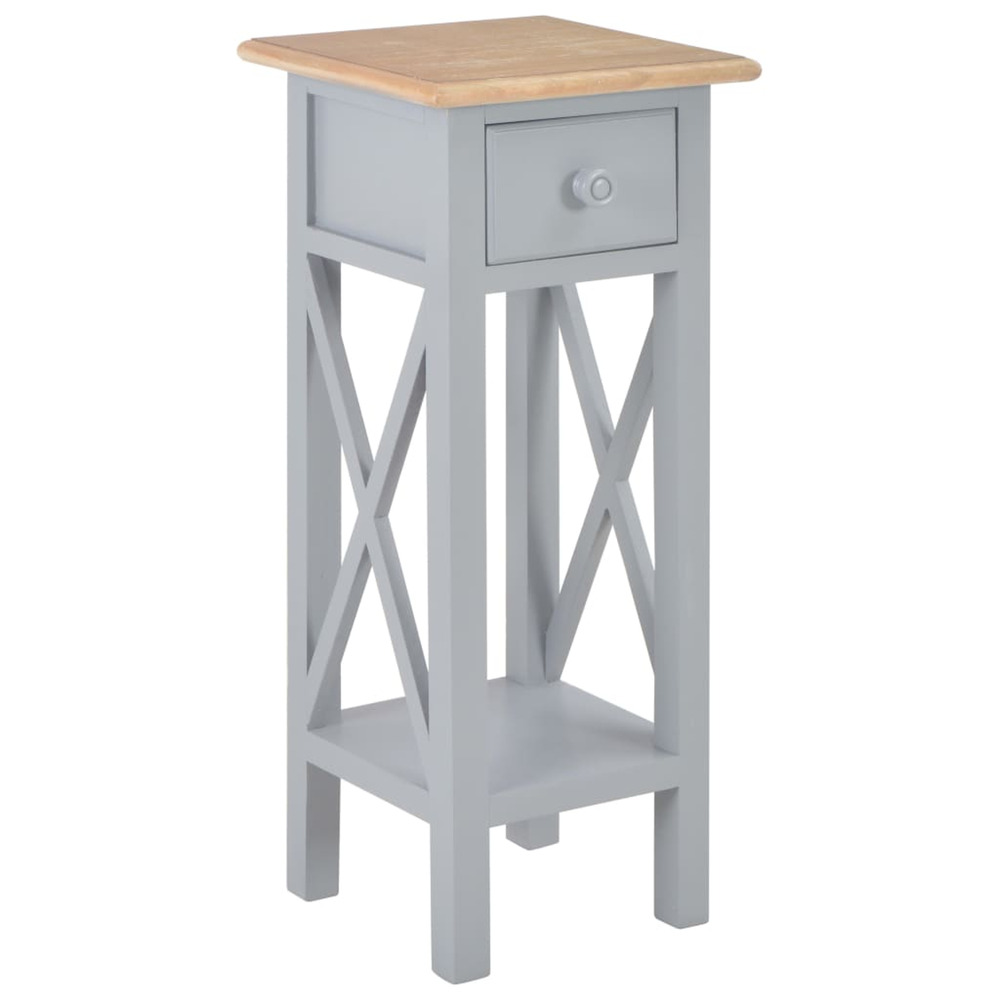 Table d'appoint gris 27 x 27 x 65,5 cm bois