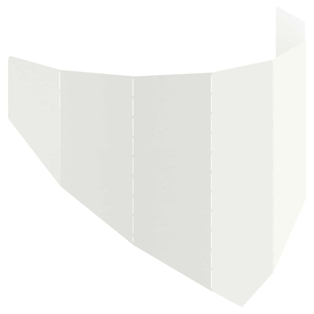 Bordure de pelouse 100 x 45 cm acier blanc