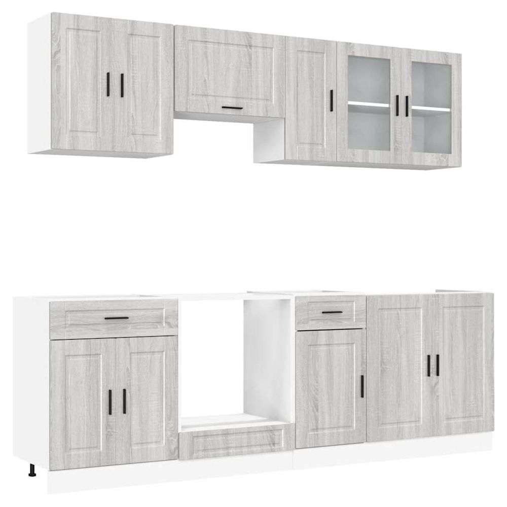 Ensemble d'armoires de cuisine 8 pcs kalmar bois d'ingénierie